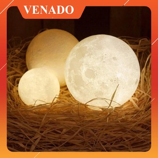 Đèn ngủ mặt trăng 3D cảm ứng đổi màu, Đèn trang trí phòng ngủ phòng khách Moon Lamp -Venado