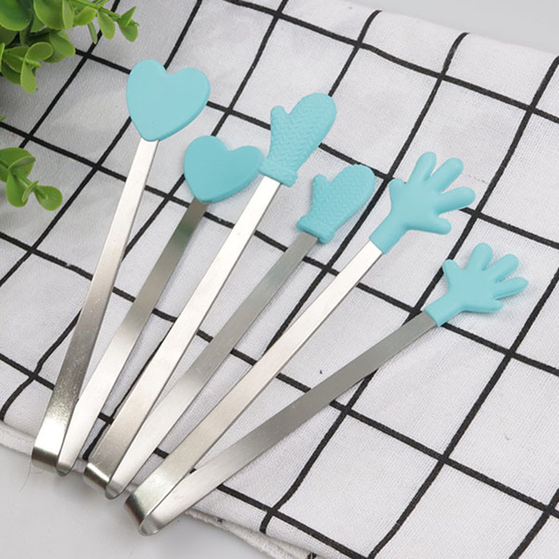 Kẹp Gắp Thức Ăn Bằng Silicone Và Thép Không Gỉ Chống Trượt Tiện Dụng Cho Nhà Bếp
