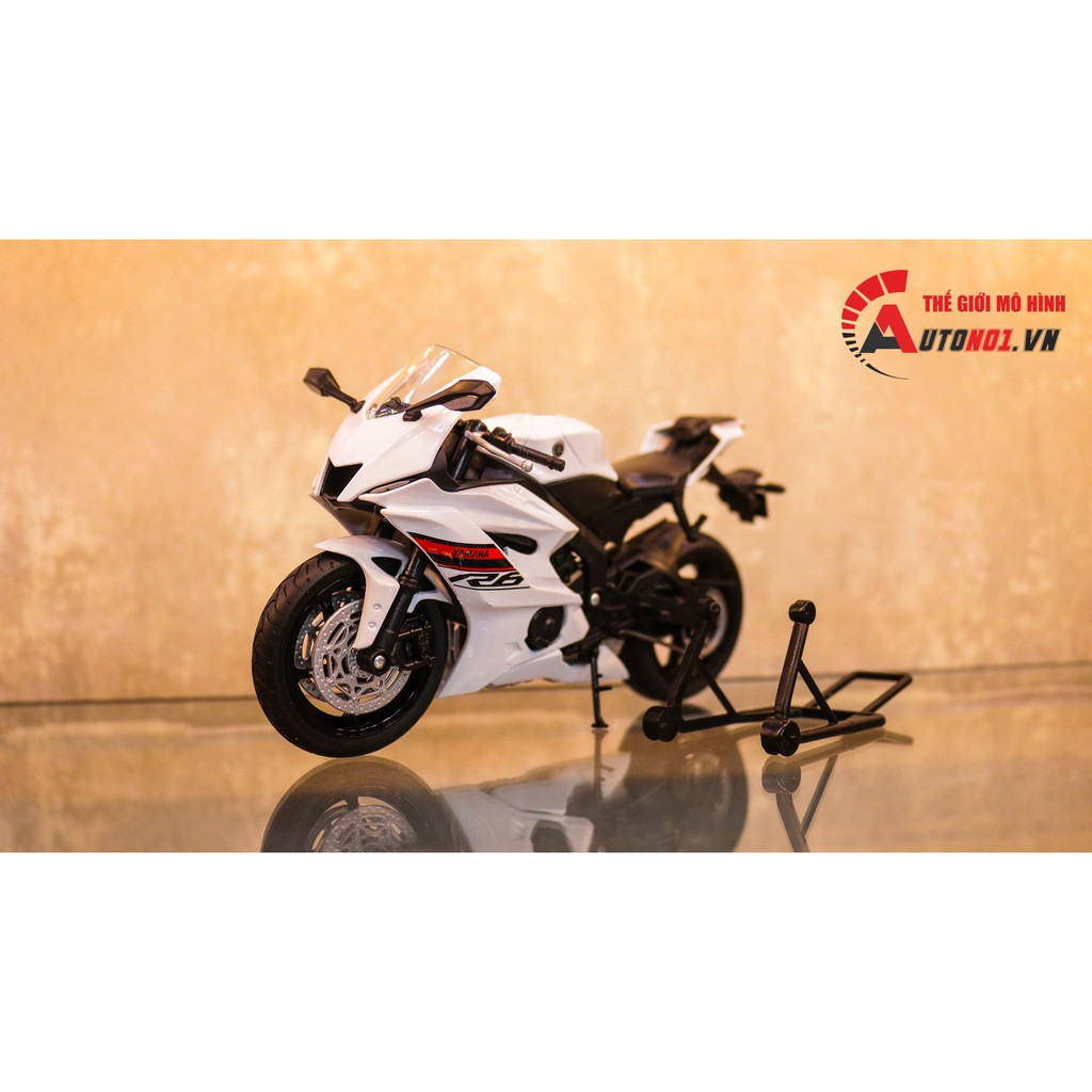 MÔ HÌNH XE YAMAHA YZF R6 2020 WHITE 1:12 WELLY 7495