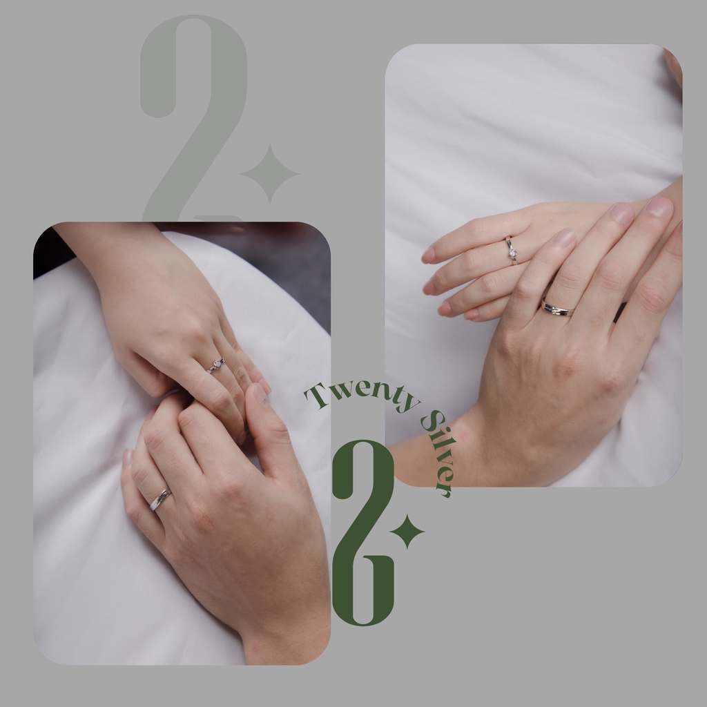 Nhẫn Đôi Bạc S925 Marry Me NDARJ7674. Nhẫn Đôi Bạc Nam Nữ 20Silver