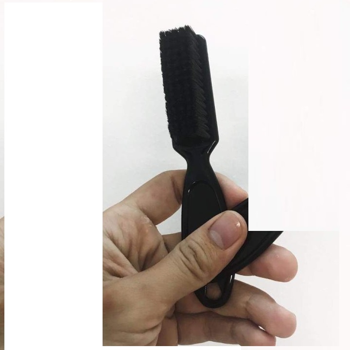 Chổi phủi tóc cong chuyên nghiệp cho Barber - Chổi Fade Cán Gỗ