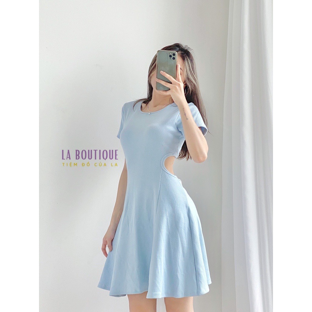 Đầm Xòe Khoét Eo Hở Lưng Freesize LA ROSIE OUTFITS