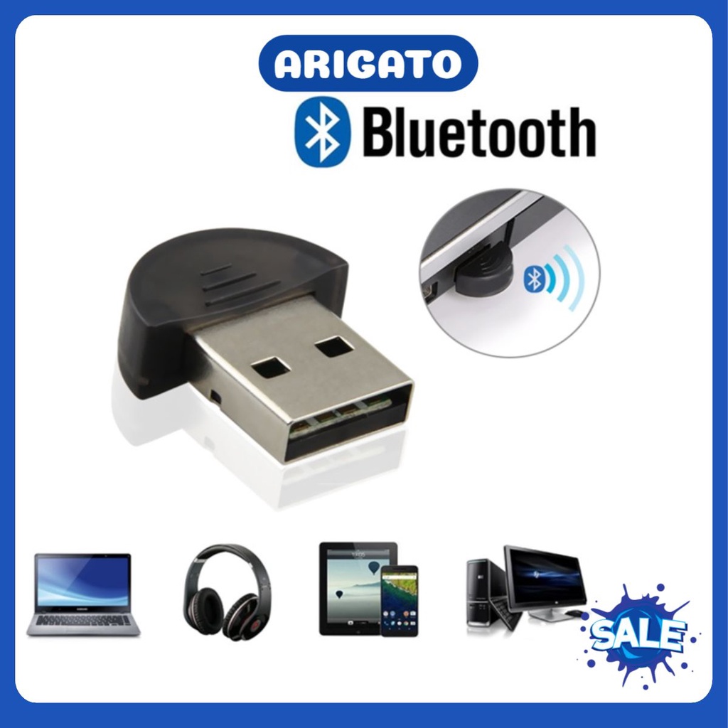 USB Bluetooth 2.0 HJX-001 Dongle 4.0 5.0 giúp Laptop PC thu phát sóng Bluetooth ARIGATO