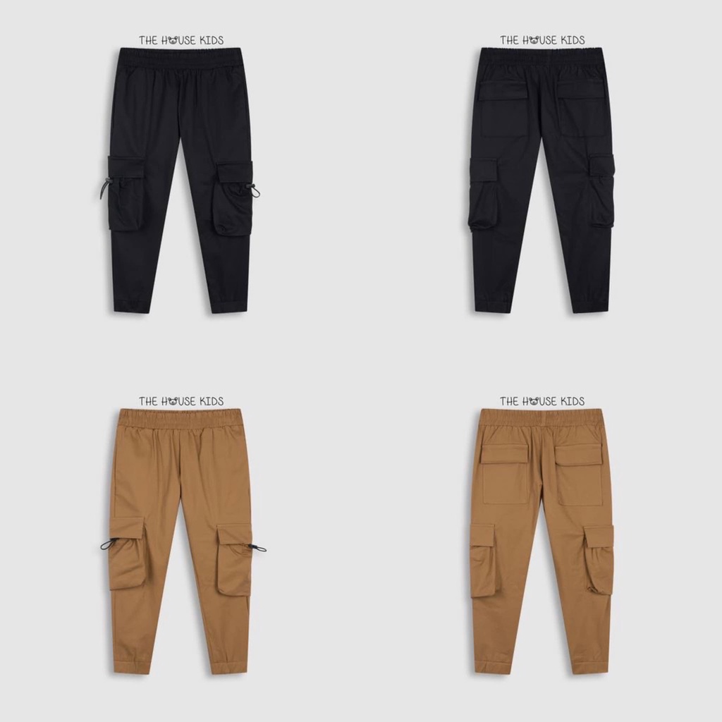 Quần jogger kaki túi hộp bé trai, quần dài cho bé THE HOUSE KIDS