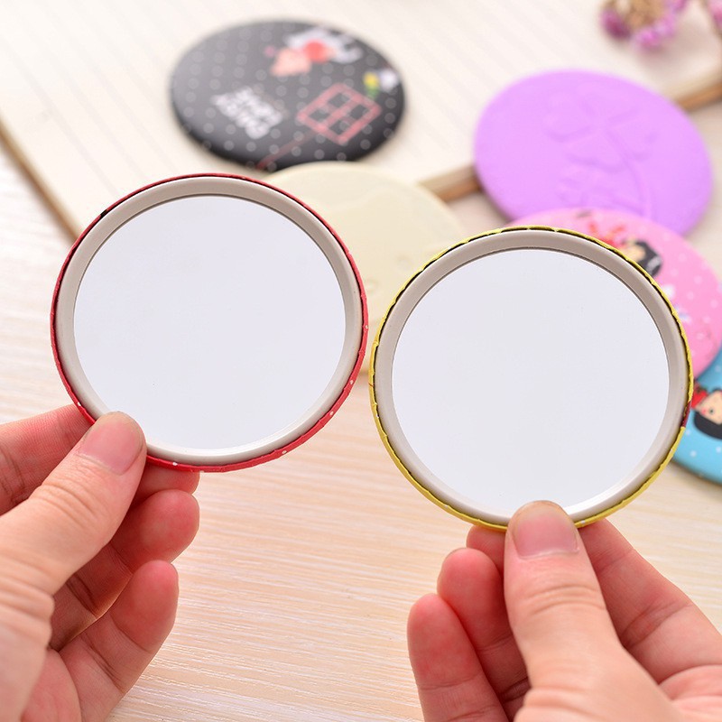 Gương mini dễ thương Hàn Quốc️ ️️️ Gương mini tròn trang điểm tiện dụng