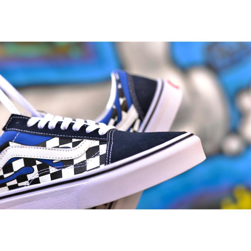 Xả [XẢ KHO] Giày Vans CHECKER FLAME OLD SKOOL Sneaker Đầu Lâu Mới (Hàng Sẵn) . ^ new2021 '