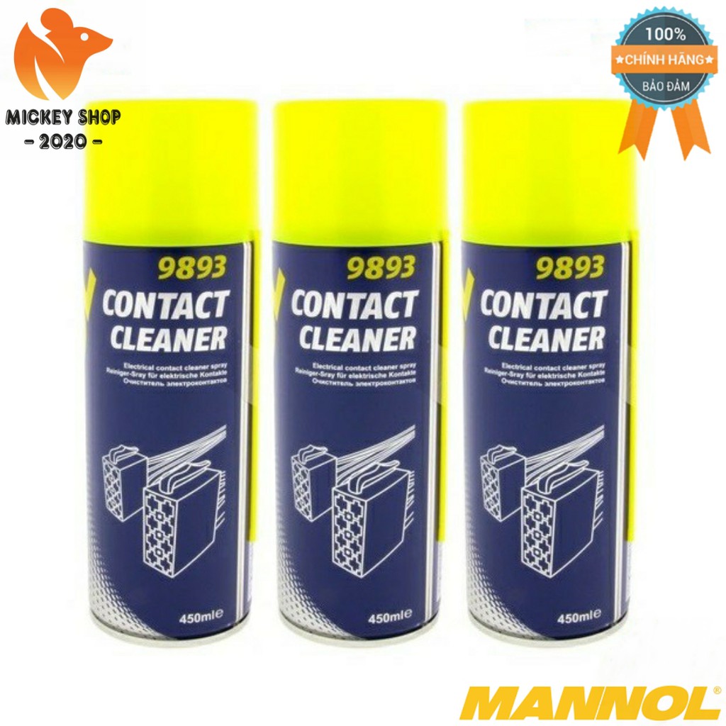 [ PRO] Chai Vệ Sinh, Chống Rỉ, Bảo Vệ Contact Điện, Mạch Điện Tử MANNOL 9893 –450ML Contact Cleaner, Hàng Đức Chính Hãng