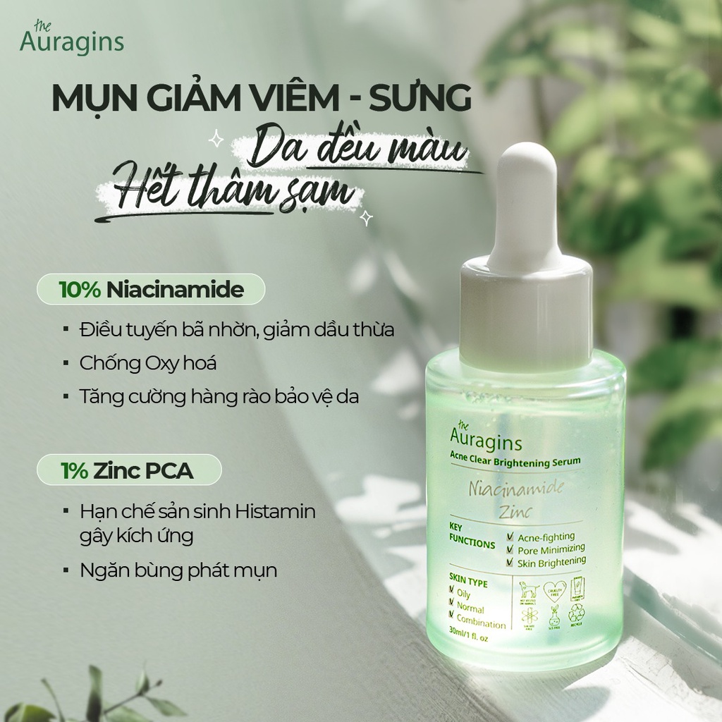 Serum The Auragins 10% niacinamide + 1% zinc PCA