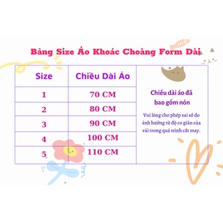 Áo Khoác Choàng From Dài Cho Bé