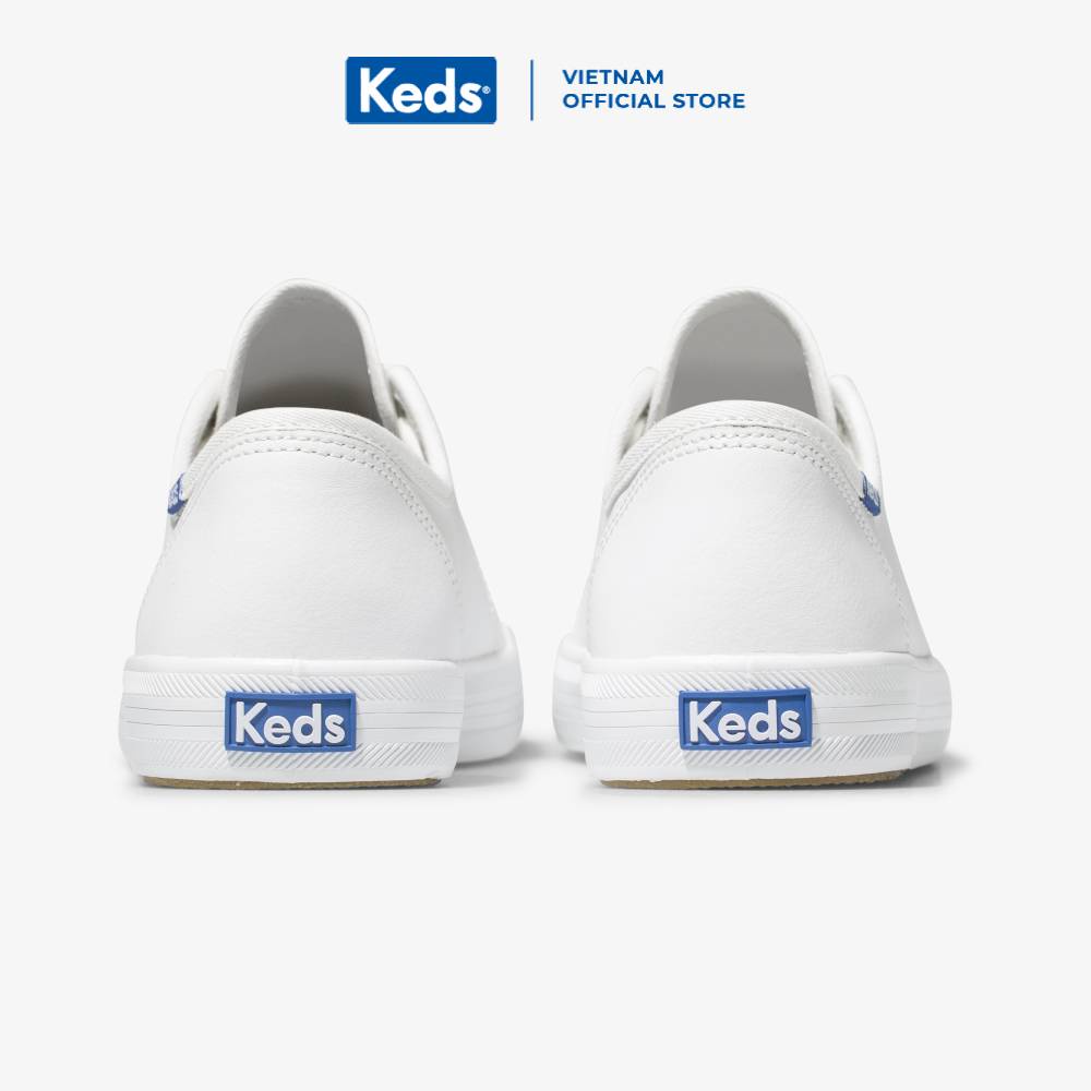 Giày Keds Nữ - Kickstart Retro Court Leather White/Blue - KD057559