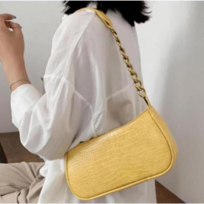 👛ẢNH SHOP CHỤP👛 Túi kẹp nách vân cá sấu phối xích vàng BH 434 | BigBuy360 - bigbuy360.vn