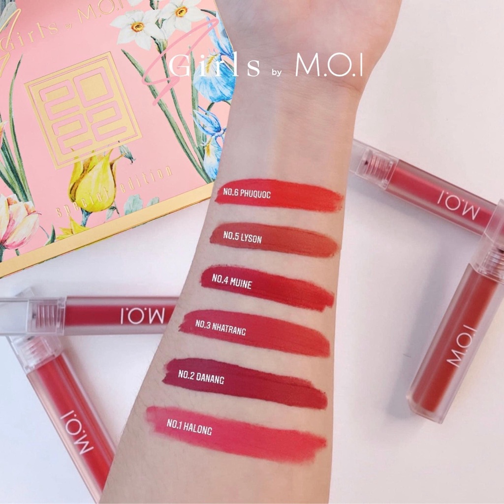 SON KEM LÌ - Sgirls Summer - Son kem bền màu, dưỡng mềm môi, lâu trôi MOI cosmetics