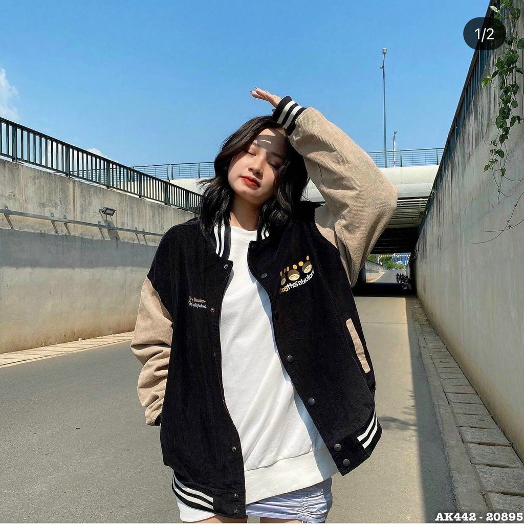 Áo Khoác Nữ, Áo Bomber Nam Nữ Form Rộng Unisex Thêu Bee Chất Nỉ Ngoại Dày Dặn Hàng Loại 1, Siêu Bán Chạy. | BigBuy360 - bigbuy360.vn