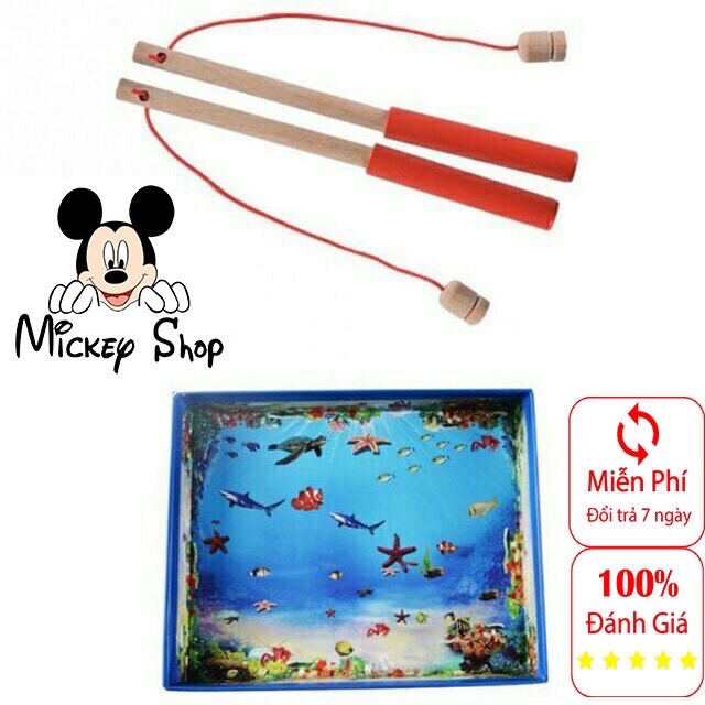 Bộ Đồ Chơi Câu Cá Nam Châm Gỗ Cho Bé, Đồ chơi gỗ phát triển trí tuệ, giúp các bé tập trung hơn.