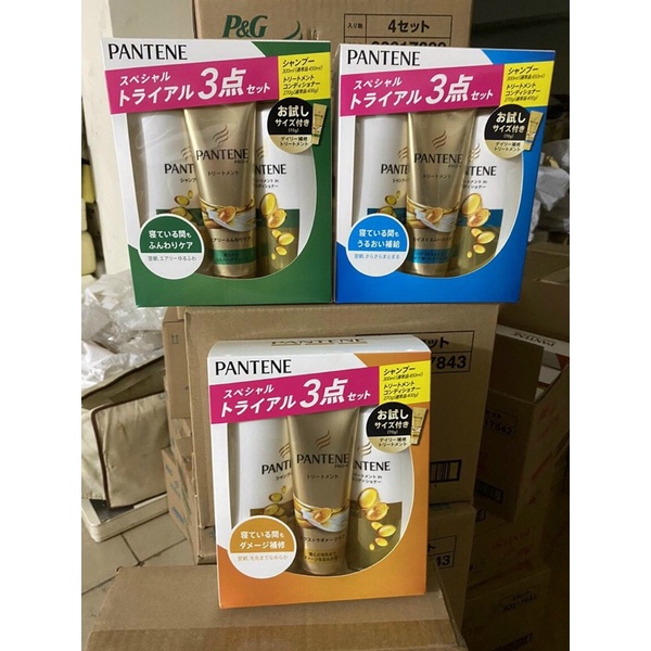 [HÀNG NHẬT] Bộ Dầu Gội Pantene PRO-V Set 3 món ( dầu gội, dầu xả, ủ tóc)