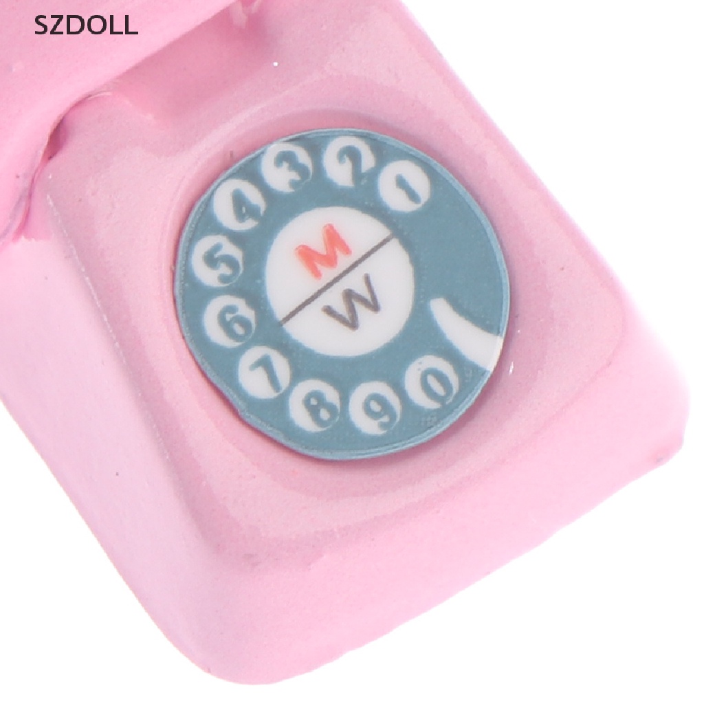 Điện thoại retro thu nhỏ trang trí nhà búp bê