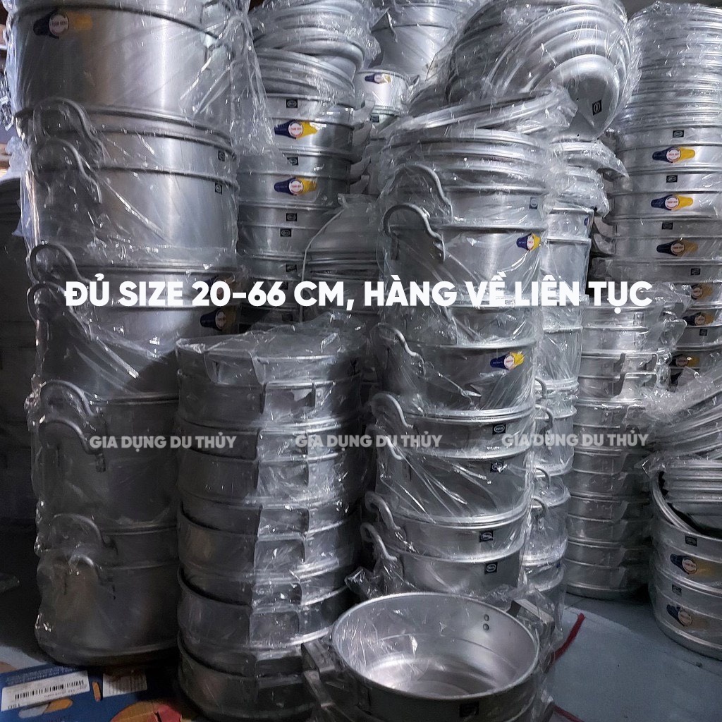 Xửng hấp nhôm, chỏ xôi size 20-22-24-26-28 cm thương hiệu Thanh Hiền sáng bóng dày dặn hấp tất cả các loại đồ ăn nhanh