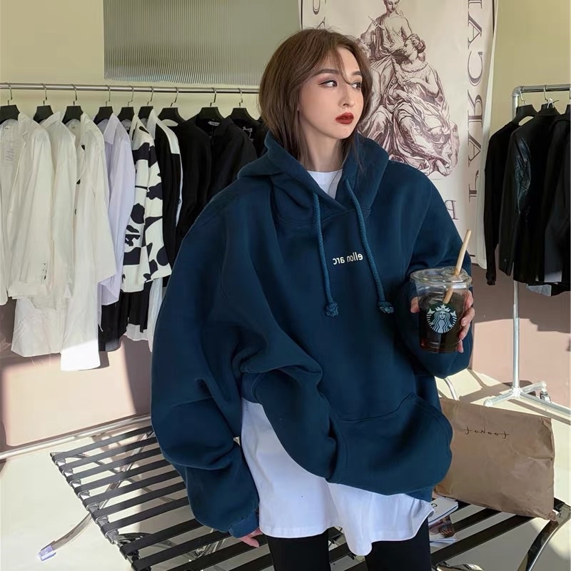 Áo hoodie form rộng nỉ bông Nam Nữ ello UNISEX M627