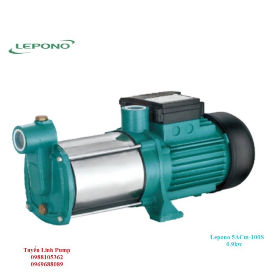 Máy Bơm Nước Đẩy Cao 5 Tầng cánh Lepono 5ACm-100S 0.9kw - Hàng Chính hãng