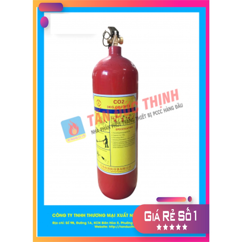 Bình chữa cháy dạng khí 3kg CO2-MT3