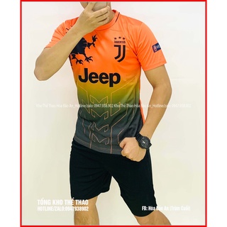QUẦN ÁO BÓNG ĐÁ JUVE CAM THIẾT KẾ MỚI ĐẸP 2021