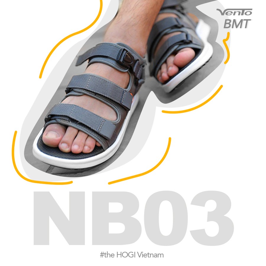 GIÀY SANDAL VENTO CHÍNH HÃNG NB03-TRO GHI [ẢNH THẬT-Full size 35-44]  [SANDAL NAM NỮ]