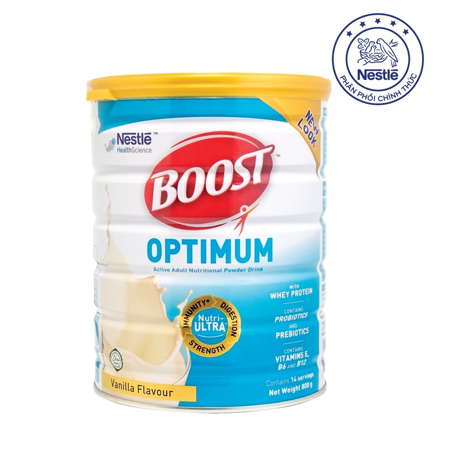 Sữa Bột Nestlé Boost Optimum Lon 800g Dinh Dưỡng Thúc Đầy Phục Hồi Sức Khỏe Dành Cho Người Trung Và Cao Tuổi