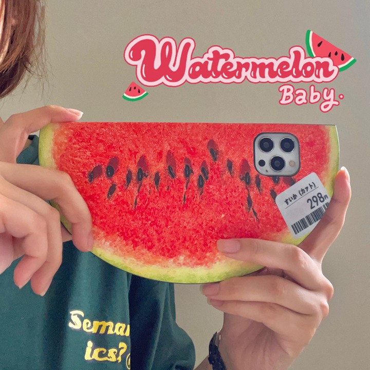 Ốp Lưng iP đủ dòng máy Hình Miếng Dưa Hấu Độc Đáo - Mã TZAC243