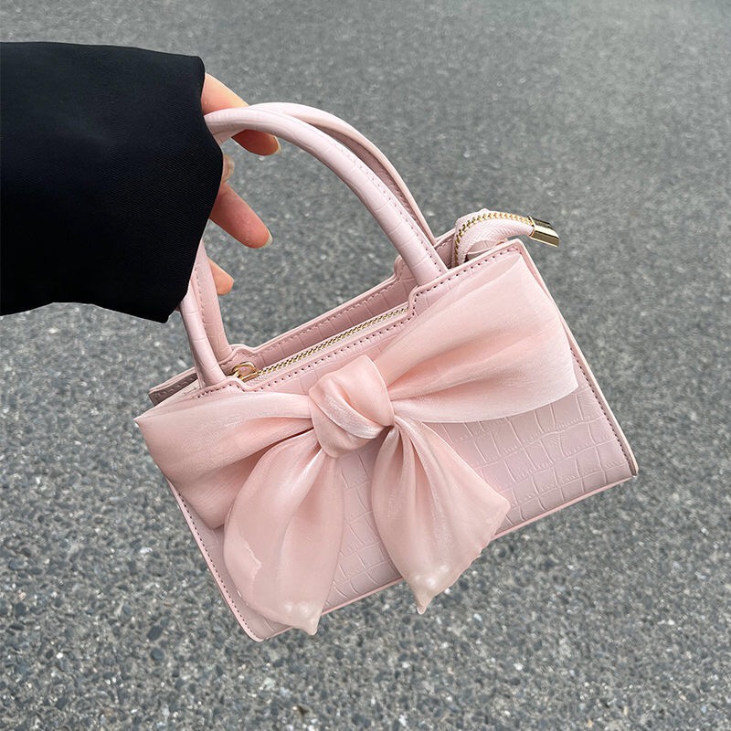 Túi đeo vai 2022 đính nơ cho nữ