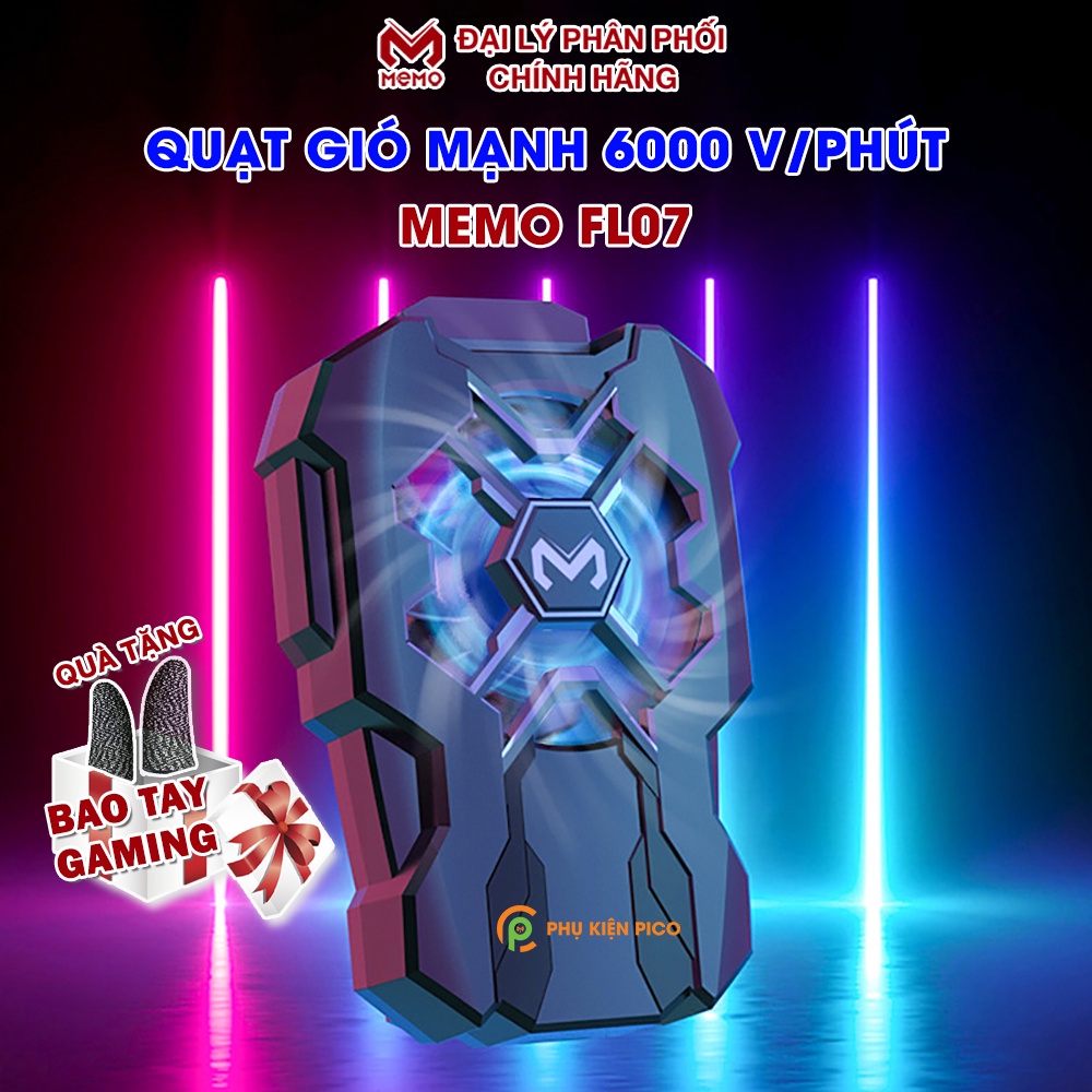 Quạt tản nhiệt điện thoại Memo FL07 / FL05 / G6 / FLA4 làm mát nhanh cho điện thoại gaming game thủ Mobile pin 400mAh