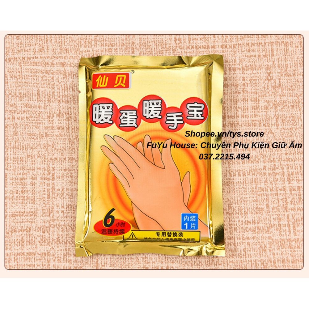 Combo Trứng Giữ Nhiệt Cầm Tay, Bàn Tay, Bỏ Túi