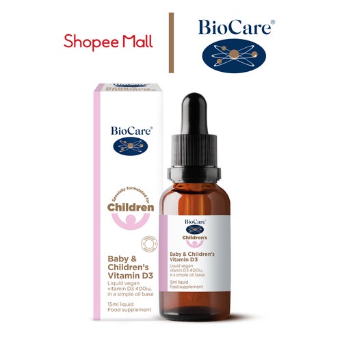Vitamin D3 Biocare cho trẻ sơ sinh & trẻ em 15ml