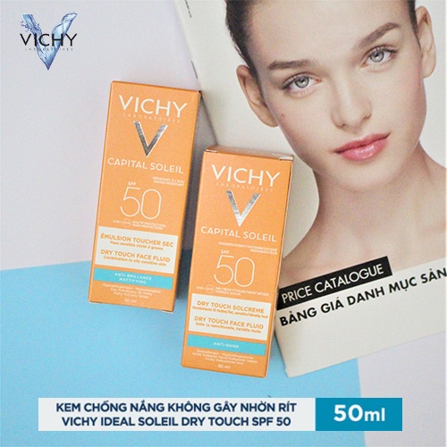 [NHẬP KHẨU-TEM PHỤ] MẪU MỚI Kem Chống Nắng Không Gây Nhờn Rít Vichy Ideal Soleil SPF 50