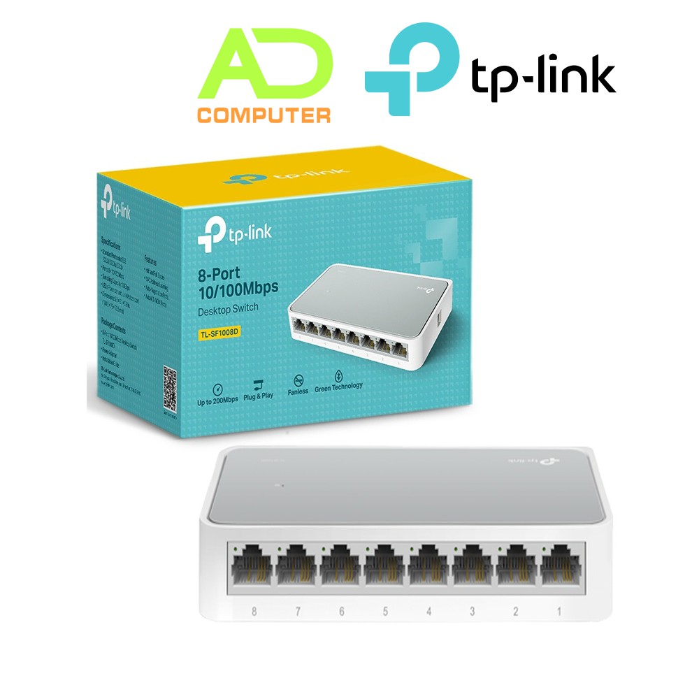 Bộ Chia Tín Hiệu Để Bàn 8 Cổng 10/100Mbps Tplink SF1008D - Hàng Chính Hãng