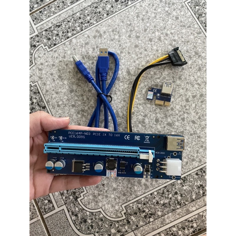 Dây Riser 009s Có LED Mới 100% Hàng Chuẩn / Riser pci-e 1x to 16x dây usb 3.0