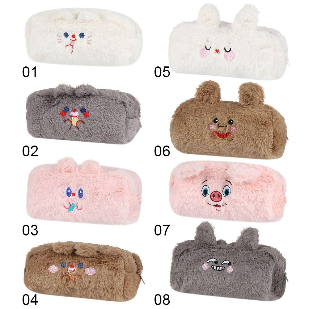 HS Plush Stationery Bag Fashion Girl Storage Bag Large Capacity