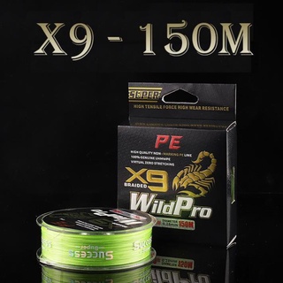 Dây câu cá dù câu cá pe x9, dâu câu cá lure 150m cước câu cá