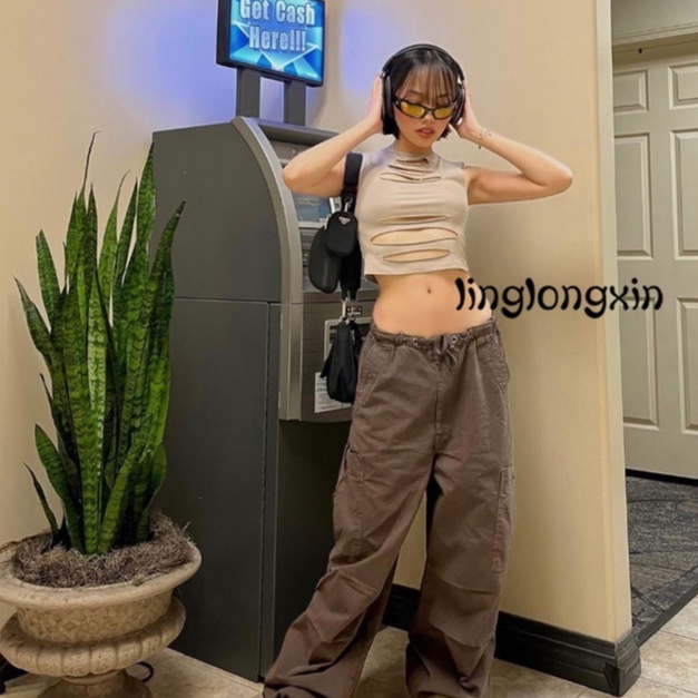 Áo Ba Lỗ Dáng Ôm Màu Sắc Trơn Thời Trang Mùa Hè Cho Nữ Linglongxi2