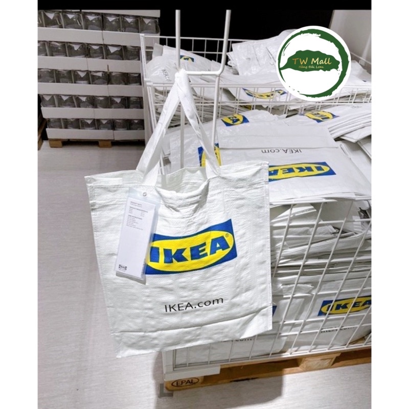 Túi xách vải PP màu trắng Ikea Klamby - TW Mall
