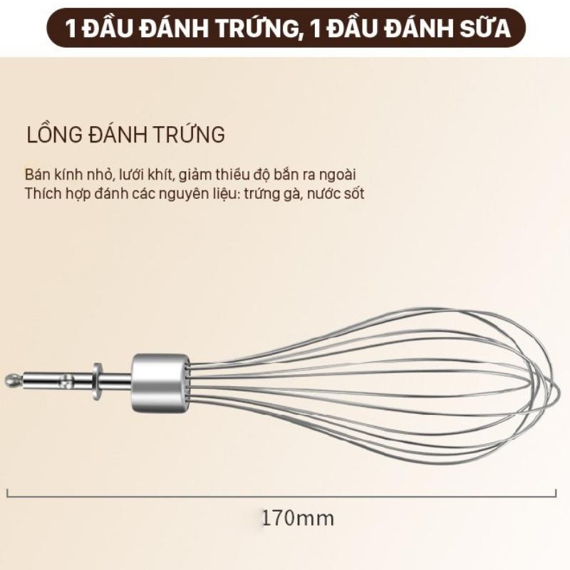 Máy đánh trứng cầm tay mini Chính hãng LOTOR HM 601 - Hai đầu đánh nhỏ gọn sạc pin USB - BH 12 tháng - Lotor L010