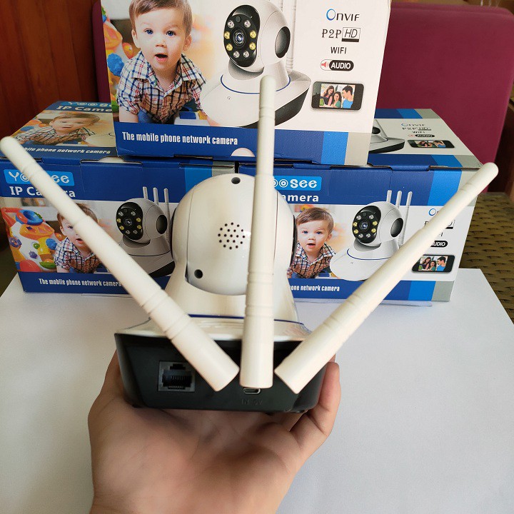 [GIÁ SẬP SÀN] CAMERA 3 RÂU YOOSEE 8LED 2.0MPX FHD 1080P XOAY 360 ĐỘ SIÊU NÉT - CÓ MÀU BAN ĐÊM | BigBuy360 - bigbuy360.vn