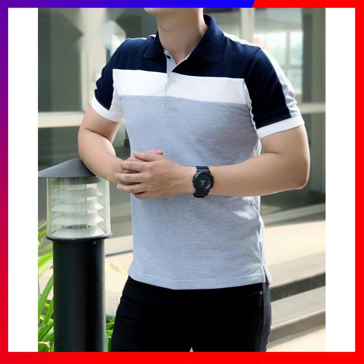 [FREESHIP – HÀNG CHẤT] Áo Thun Nam Polo - Cổ Bẻ Tay Ngắn Phối 3 Màu, Thun Cá Sấu 65/35 4 Chiều Cao Cấp  | BigBuy360 - bigbuy360.vn