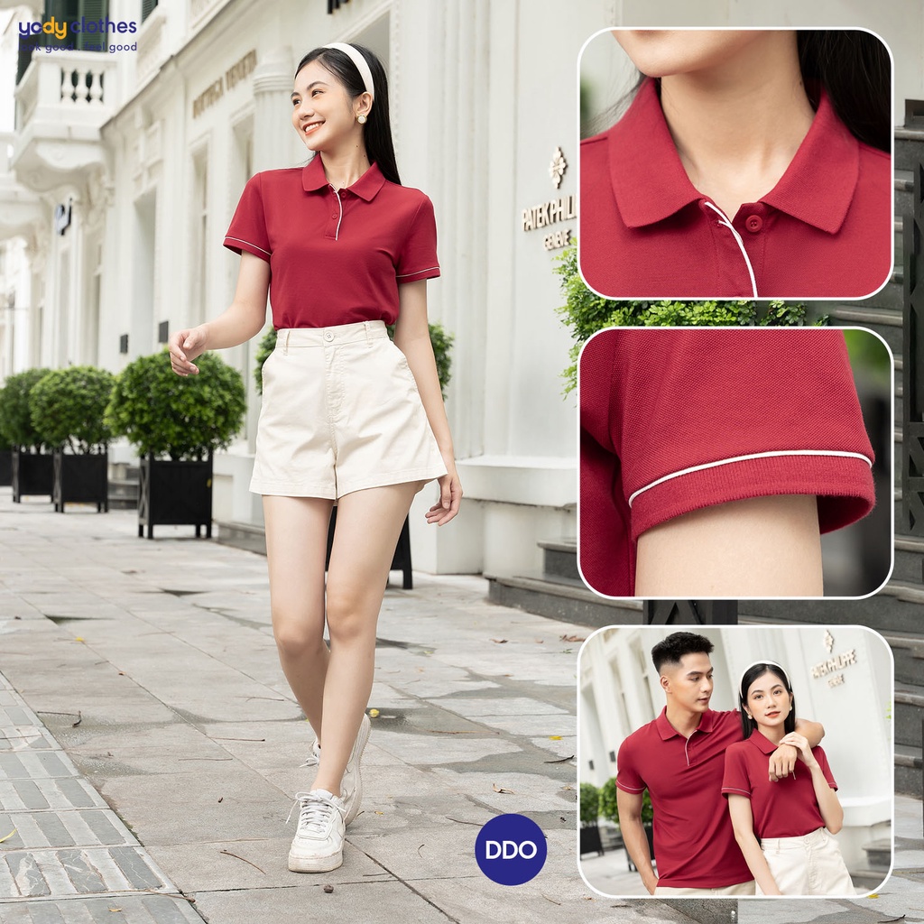 (sale 30%) Áo polo nữ YODY kiểu cơ bản vải mắt chim solid mát mẻ thông thoáng không nhăn APN5404