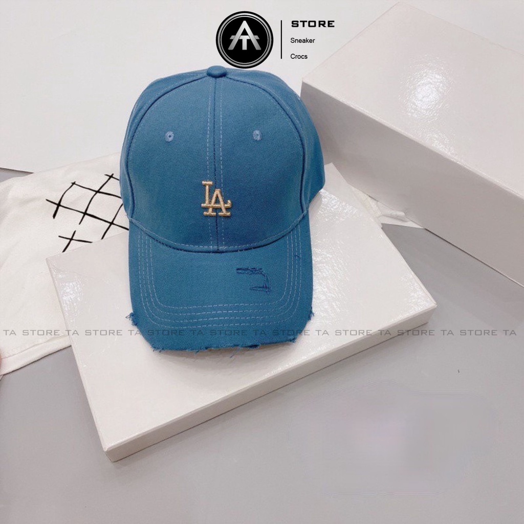 Mũ Lưỡi Trai Nón Kết Thêu Chữ LA Rách Tua Rua Chất Kaki Form Unisex Nam Nữ Phong Cách Cá Tính Hàng Loại Xịn