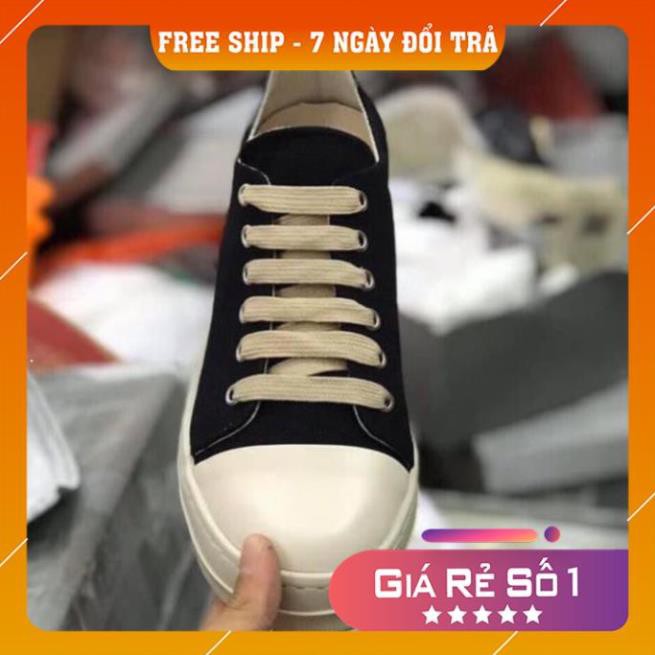 Giày rick owen cổ thấp 🌟 R🔥E🔥P 1:1 VN đế thơm Full box + Bill
