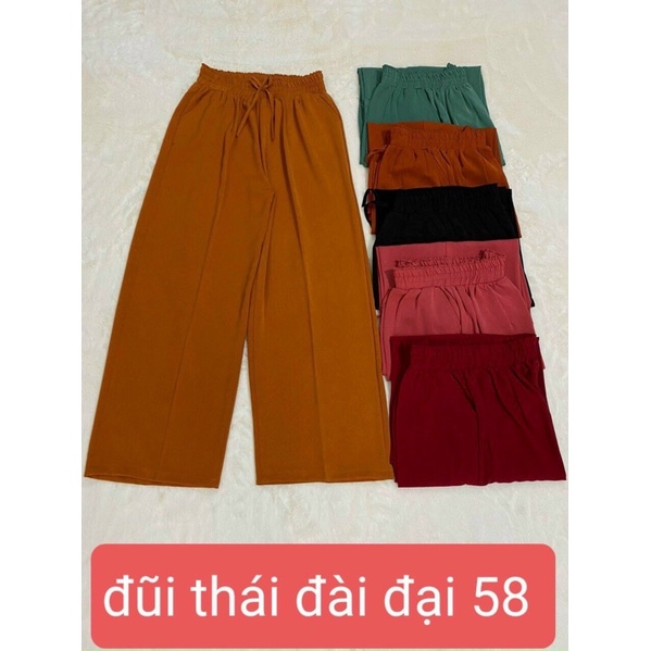 Quần ống rộng trung niên vải đũi bigsize