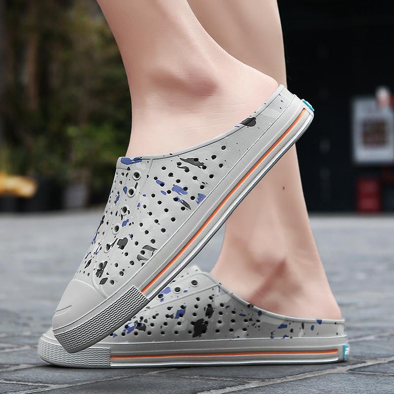 Xăng đan Đế Bằng Chống Trượt Họa Tiết Graffiti Thời Trang Mùa Hè Dành Cho Nam