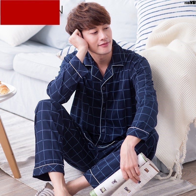 Bộ Đồ Mặc Ở Nhà Cỡ Lớn Thời Trang Cho NamBộ Đồ Ngủ Cotton Dáng Dài Cho Người Lớn Tuổi