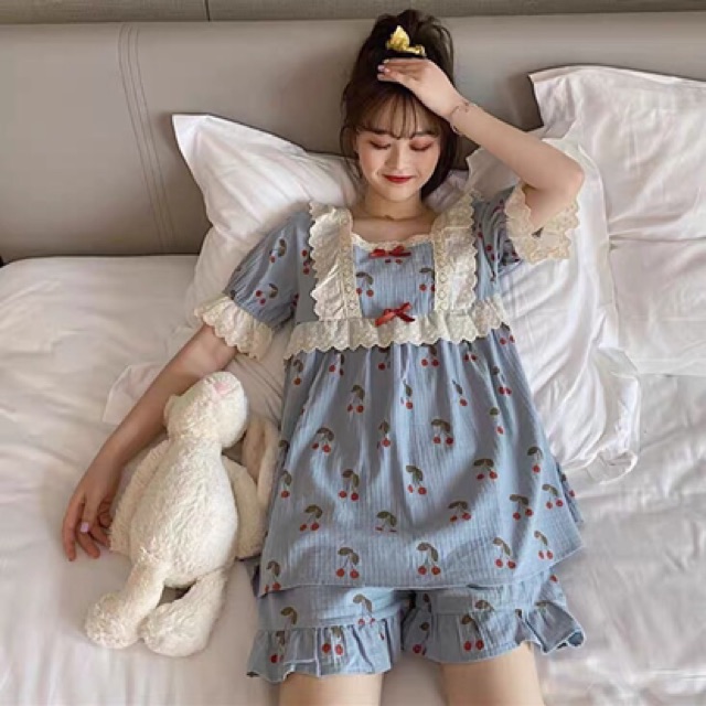 Bộ Ngủ Nữ Dễ Thương Họa Tiết Cherry Chất đẹp Giá sỉ | BigBuy360 - bigbuy360.vn