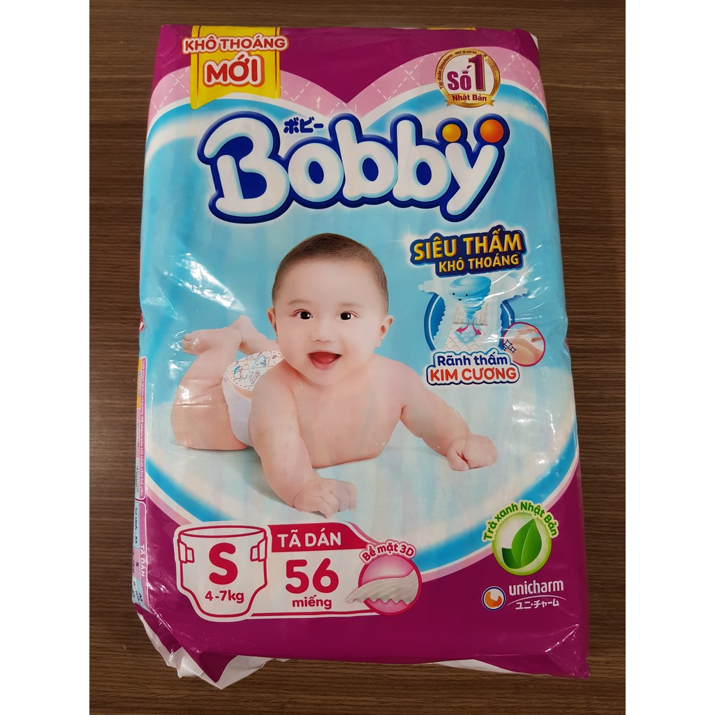 Tã Qdán bobby mẫu trà xanh rãnh thấm kim cương mới size S56